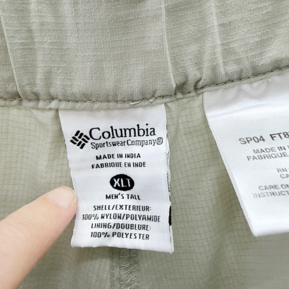 Columbia PFG Mens XLT XL Tall Fishing Convertible Nylon Cargo Pants FT8280